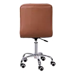 Da Urban Cadbury Beige Height Adjustable &a; Revolving Bar Stool Chair with Wheels image 4