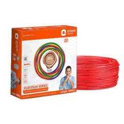 Orient Platinum 0.75 Sqmm Red Single Core PVC Insulated Copper Conductor Unsheathed FR-LSH Cable, 711FLC5R0075P, Length: 90 m-picture-43