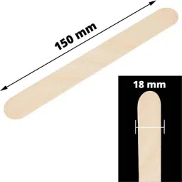 Clear &a; Sure 100 Pcs 150x18x1.6mm Natural Wooden Craft Sticks Set image 5