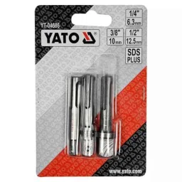 yato Yato, YT-04686 3 Pieces SDS Socket Driver Set of Sizes 1/4, 3/8, 1/2 Socket Adaptor for Drill Nut Driver image 3