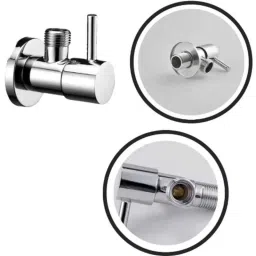 Fastgear Turbo Brass Chrome Finish Angle Wall (Pack of 2) image 3