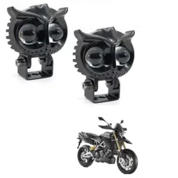 Kozdiko 2 Pcs Yellow &a; White Owl Eye Shape LED Amber Fog Light Set for Aprilia Dorsoduaro 1200-picture-27