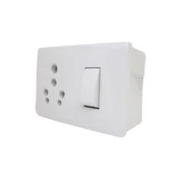 Antex 16/20A 250VAC Polycarbonate White Switch Socket Combined with Box &a; Front Glossy Plate-picture-30