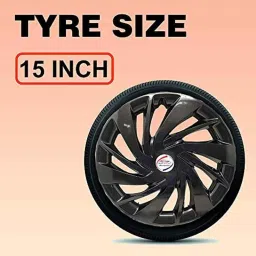 Auto Pearl 4 Pcs 15 inch ABS Black Car Wheel Cover Set for Honda City WCBLK017 image 3