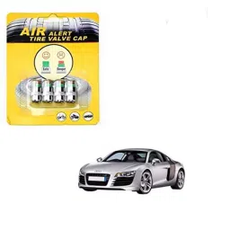 Kozdiko 4 Pcs Iron Air Pressure Alert Car Tyre Valve Caps Set for Audi R8-picture-48