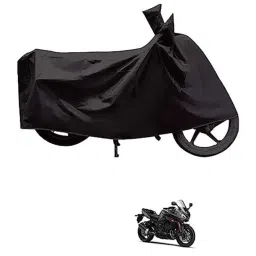 Kozdiko Polyester Black Dust &a; Waterproof Bike Body Cover with Mirror Pockets for Yamaha Fazer-picture-31