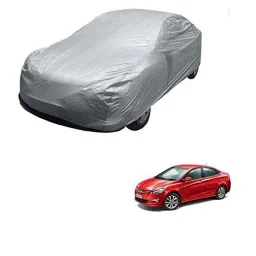 Kozdiko Silver Matty Car Body Cover with Buckle Belt for Hyundai Fluidic Verna 4s-picture-14