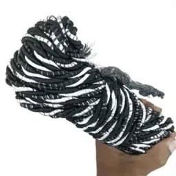 Znee Smart ZSD3WT Nylon White &a; Black Leg Guard Crash Guard Rope for Bikes (Pack of 2) image 5