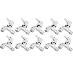 Zesta Turbo Stainless Steel Chrome Finish Bib Cock with Flange, Size: Standard (Pack of 10)-picture-44