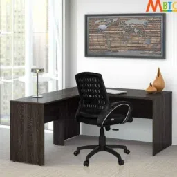 MBTC Alaska  Black Mid Back Mesh Office Revolving Desk Chair, 9403 image 2