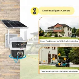 Trueview T18200 3+3MP 256GB 4G Mini PT Outdoor Solar Power Linkage Sim Camera with Advanced CCTV Surveillance Solution, Water Proof &a; 2 Way Talk image 4