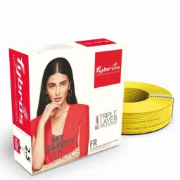 Fybros 2.5 Sqmm 45m Yellow Single Core FR PVC Insulated Multistrands Industrial Cable, FWC1024-picture-31