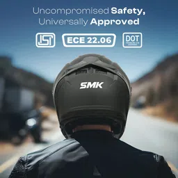 smk Typhoon Solid Dual Visor Helmet Motorbike Helmet image 5