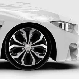 Prigan 4 Pcs 16 inch Polypropylene Black &a; Silver Universal Wheel Cover Set, Vision DC 16 image 4