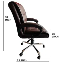 P P Chair Coffee Low Back Cushion Revolving Office Executive Chair with Arm Rest image 2