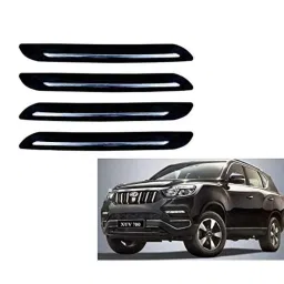 Kozdiko 4 Pcs PVC Black Car Bumper Protector Set with Chrome Strip for Mahindra XUV 700 Alturas G4-picture-17