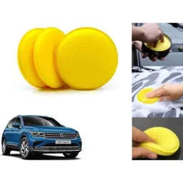 Auto Pearl Polyurethane Beige Washing &a; Waxing Polish Foam Sponge for Tiguan (Pack of 3)-picture-38