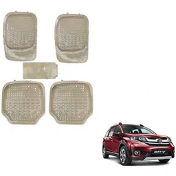 Kozdiko 5 Pcs 4G Beige Rubber &a; PVC Heavy Car Foot Mat Set for Honda BRV, koz_80968-picture-45