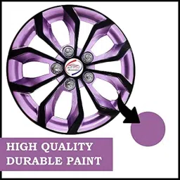 Auto Pearl 4 Pcs 14 inch ABS Black &a; Violet Car Wheel Cover Set for Hyundai Xcent image 4