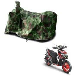 Kozdiko Polyester Jungle Print Waterproof Bike Body Cover with Mirror Pockets &a; Buckle Belt for Aprilia SR 160 Race-picture-26
