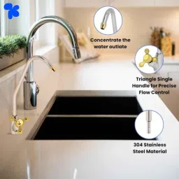 Ampereus Stainless Steel 304 Chrome Finish RO Tap for Undersink Water Purifiers image 2