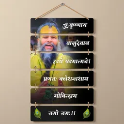 tamvi creations Anekant Designs Divine Premananda Ji Maharaj Krishna Mantra Wall Hanging-picture-46