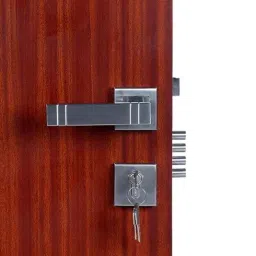 Homexpert Rose Spacio 60mm Stainless Steel Silver Both Side Key Mortise Door Lock Set-image-6