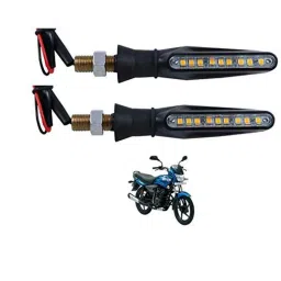 Kozdiko 4 Pcs Plastic Front &a; Rear Side Sleek Yellow Bike Indicator Set for Bajaj Platina 100-picture-40