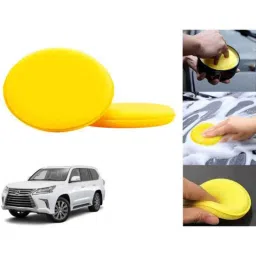 Auto Pearl Polyurethane Beige Washing &a; Waxing Polish Foam Sponge for Lexus LX (Pack of 2)-picture-10