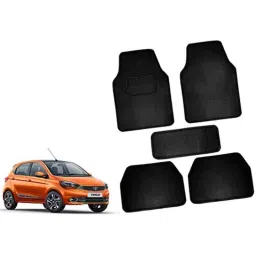 Auto Pearl 5 Pcs Polyester Black Car Floor Carpet Set for Tata Tiago 2019 XB/XE/XM Model-picture-28