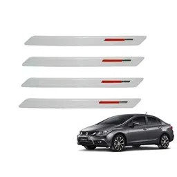 Kozdiko 4 Pcs White &a; Red Designer Car Bumper Protector Set for Honda Civic, KOZ-30528-picture-38