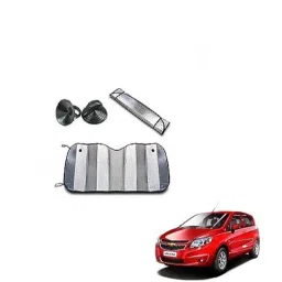 Kozdiko Aluminium Foil UV Protection Silver Windshield Sun Shade for Chevrolet Sail Uva-picture-13