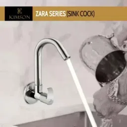 Kimson Zara 12 inch Brass Silver Chrome Plated Sink Pillar Tap Faucet, KZR-2610 image 4