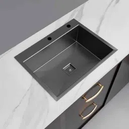 Happy Homes 24x18x10 inch Stainless Steel Black Single Bowl Kitchen Sink with Fruit Basket-picture-26