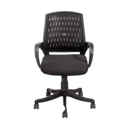 Da Urban Bossin Black Fabric, Mesh, Foam &a; Plastic Medium Back Office Revolving Chair with Arms-picture-22