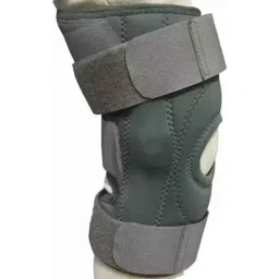 Kudize 2 Pcs Fabric Open Patella Hinged Grey Knee Brace Set for Men &a; Women, Size: XXXL-image-37