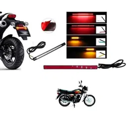 Kozdiko 48 SMD Bike Red Flexible LED Strip Tail Brake Light with Yellow Turn Indicator Light for TVS Max 4R-picture-18