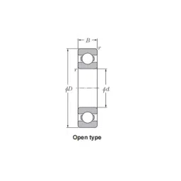 NTN 105x130x13mm Open Type Deep Groove Ball Bearing, 6821 image 2