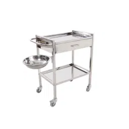 Wellsure Healthcare Stainless Steel 2 Shelves Dressing Trolley with 1 Drawer, WSH-1409-picture-14