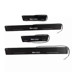 Trac Black Pearl Led Door Scuff Plate For Volkswagen Cross Polo (Pack of 4)-picture-19