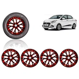 Auto Pearl 4 Pcs 14 inch ABS Black &a; Red Press Type Fitting Car Wheel Cover Set for Hyundai Xcent 2017-picture-27