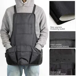 Pahal 61x60cm 15 Compartments Canvas Black Tool Bag Apron image 5