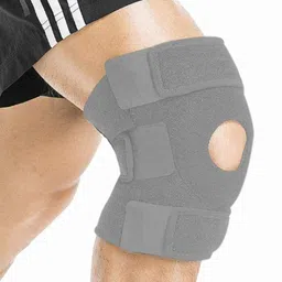Fidelis Healthcare Elastic Grey Knee Support with Hinged, FA010-2001, Size: M-picture-46