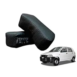 Kozdiko 2 Pcs Memory Foam Black Luxurious Neck Rest Set for Maruti Alto, koz_15953-picture-13