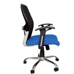 Rajpura Matrix Medium Back Black &a; Blue Revolving Office Executive Chair, RSE101-Black &a; Blue image 4