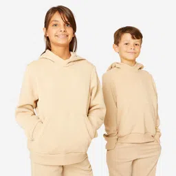 domyos Kids' Cotton Hoodie - Beige-picture-30