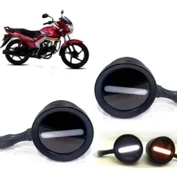 Auto Pearl 2 Pcs 12V Black Bike Front LED Indicator Light Set for KTM Centuro, F296-picture-16