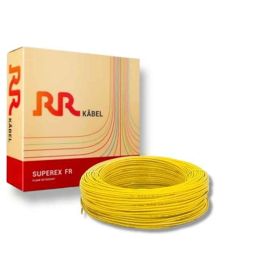 RR Kabel 1 Sqmm Single Core PVC Copper Yellow RR-Unilay FR Flexible Cable, 10301014005, Length: 90 m-picture-42