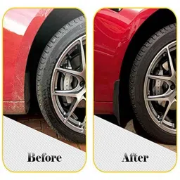 Auto Pearl 4 Pcs ABS Black Front &a; Rear Cup Type Mud Flaps Car Splash Guard Set for Mahindra KUV 100 image 4