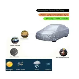 Kozdiko Silver Matty Car Body Cover with Buckle Belt for Mitsubishi Outlander image 3